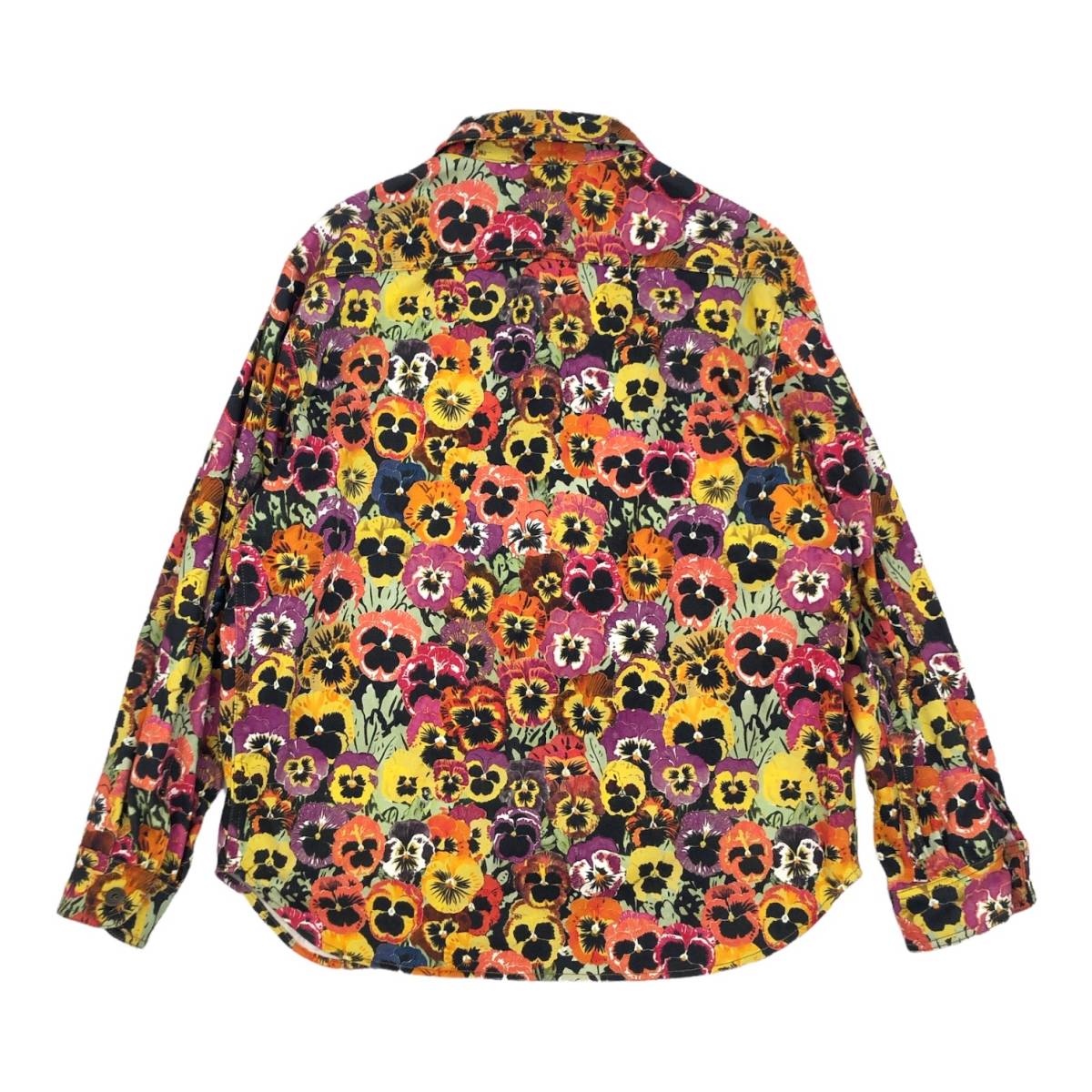 新品同様 21AW LOEWE ロエベ Pansy Print Denim Overshirt パンジー プリント オーバーサイズ デニム ジャケット ジョー ブレイナード 46 M_画像2