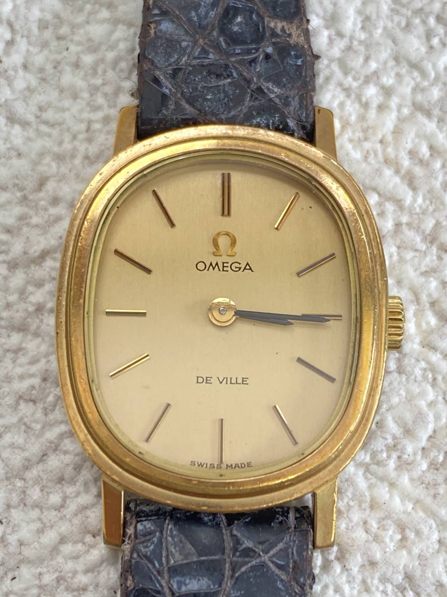 3779 480円~ 稼働品 OMEGA/オメガ DEVILLE デビル ゴールド 手巻き