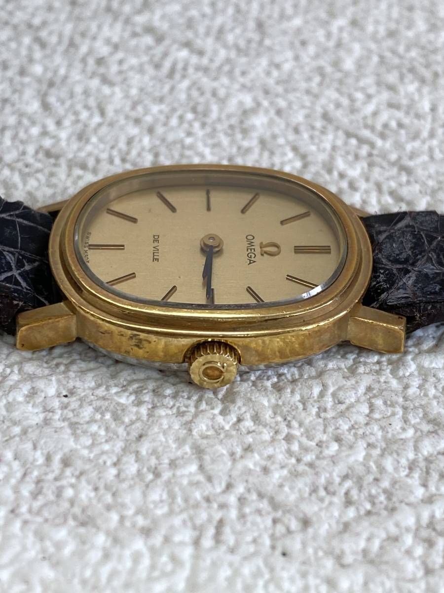 3779 480円~ 稼働品 OMEGA/オメガ DEVILLE デビル ゴールド 手巻き