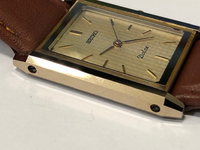 10015】SEIKO セイコー Dolce ドルチェ 7321-6170 スクエア 腕時計