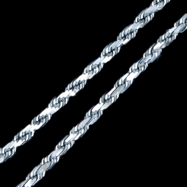ホワイトゴールド *I765 18KWG Necklace 60cm 15.4g New