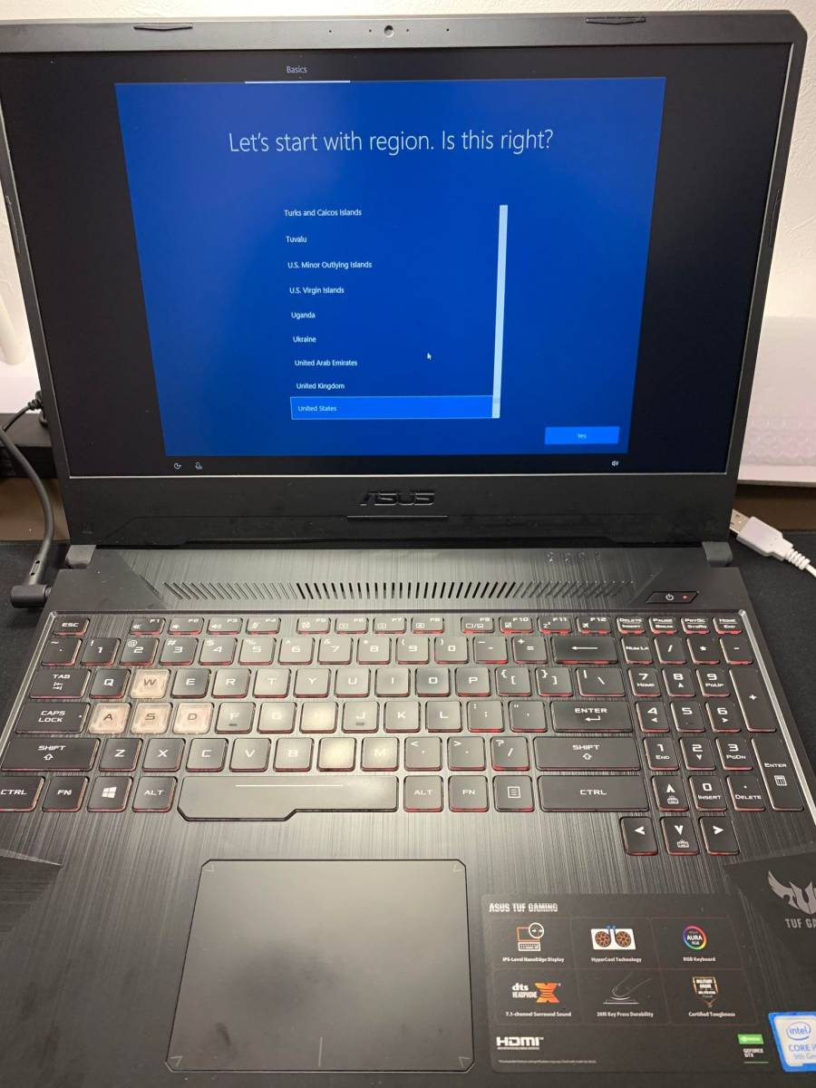 良品 ASUS ゲーミングノートパソコンTUF Gaming FX505G (Core i5-9300H