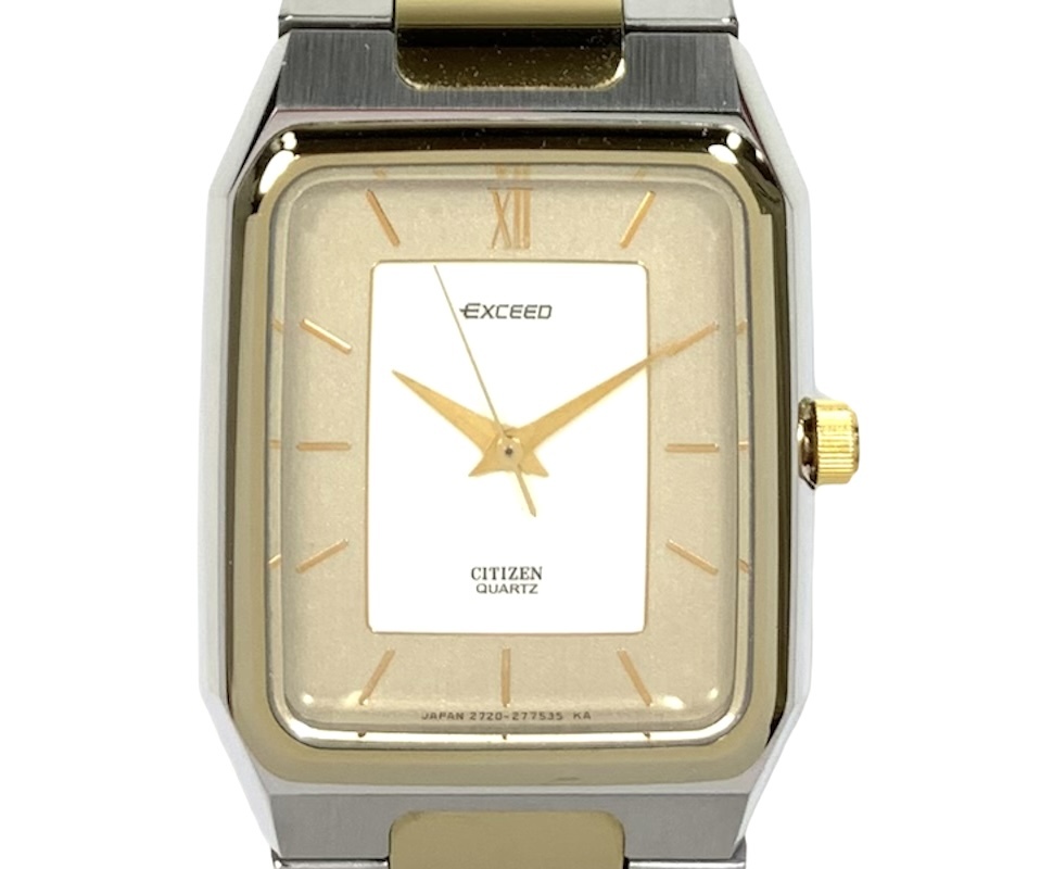 ▽CITIZEN シチズン 2730-274148 EXCEED エクシード クォーツ QZ メンズ 腕時計 スクエア ゴールド シルバー 稼働品 の商品詳細 | JDirectItems Auction | One Map by FROM JAPAN ▽CITIZEN シチズン 2730-274148 EXCEED エクシード クォーツ QZ メンズ 腕時計 スクエア ゴールド シルバー 稼働品 の商品詳細 | JDirectItems Auction | One Map by FROM JAPAN