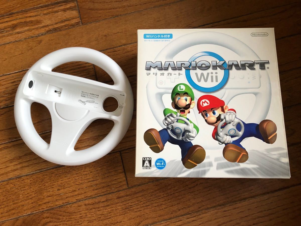 Wii （シロ）Nintendo Wii RVL-S-WA /マリオカートソフ&wiiハンドル