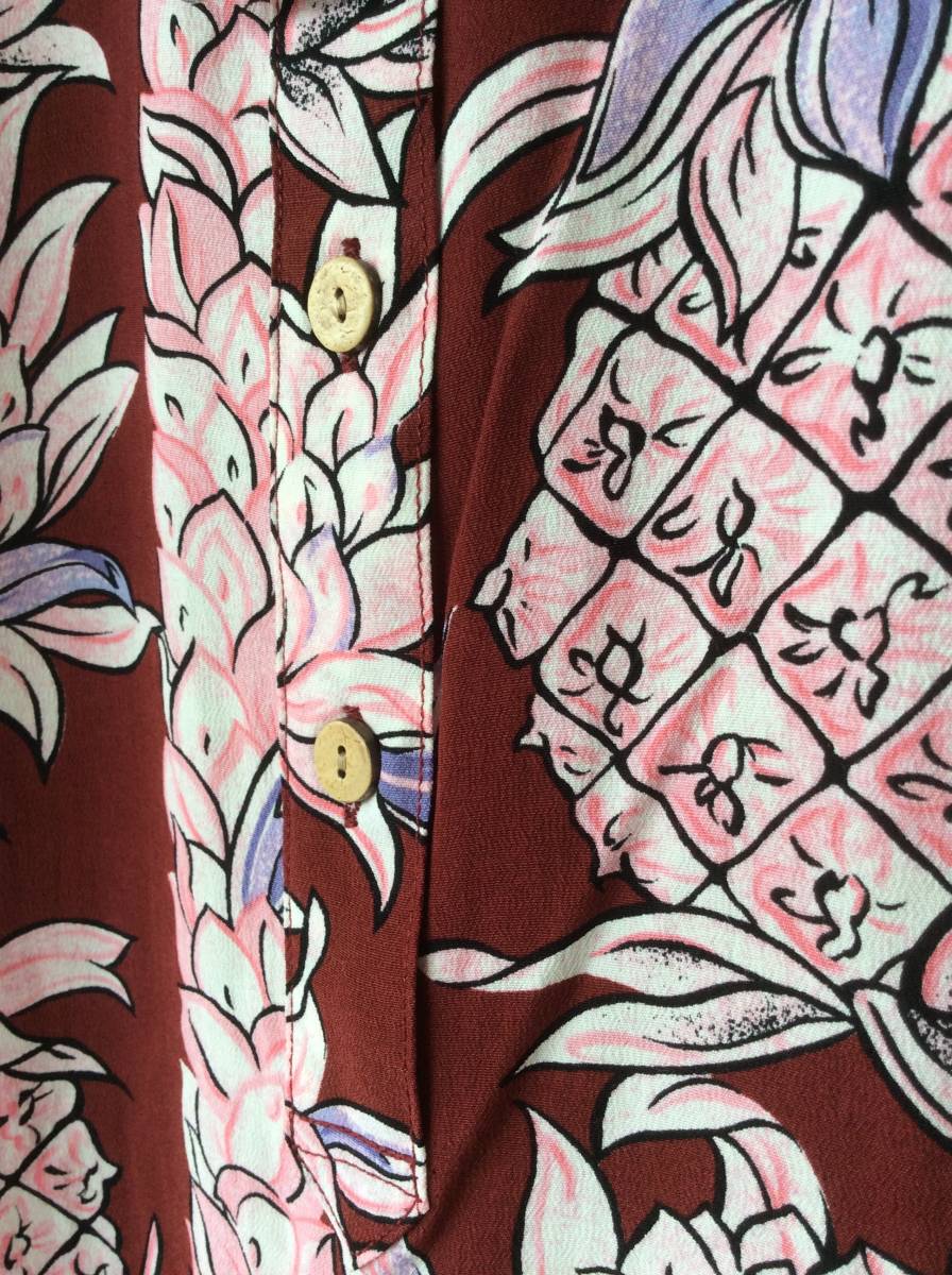 夏にはコレ 新品 ARAKAI 縮緬レーヨン Hawaiian Shirt. アロハワンピー レディース_画像2