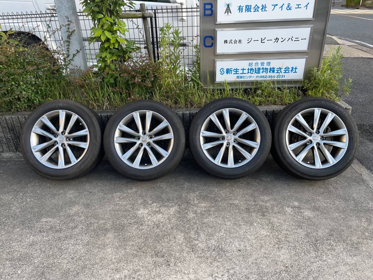 レクサス LEXUS RX 純正 ホイール 19インチ ダンロップ 235/55R19 4本