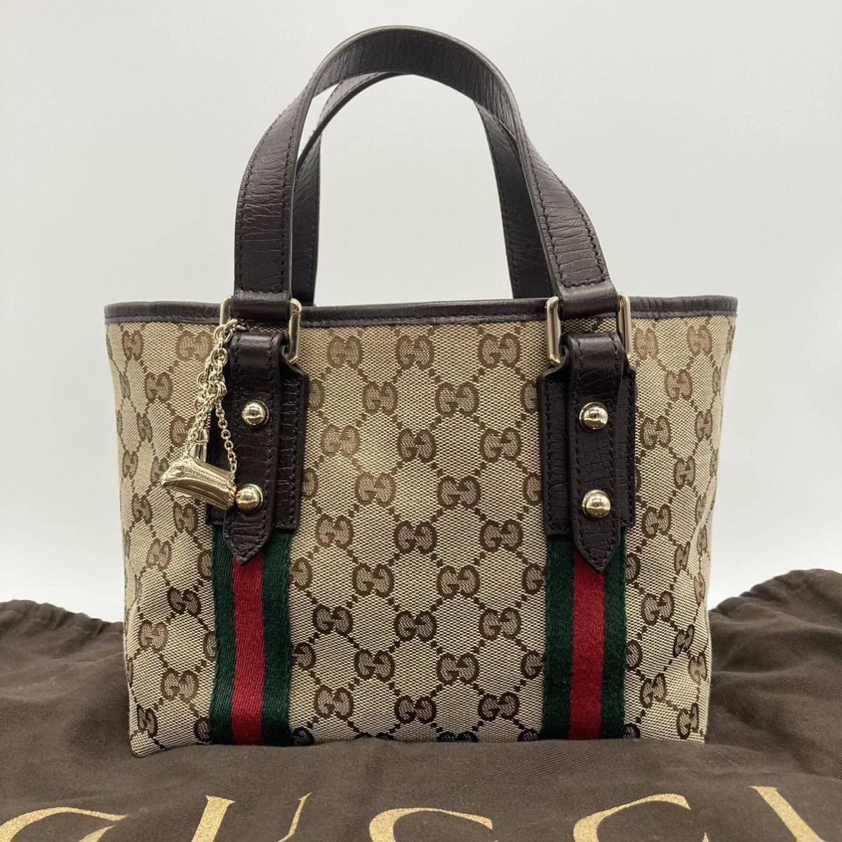 1円 【極美品 使用少】 GUCCI グッチ ミニ ハンドバッグ ホースビット