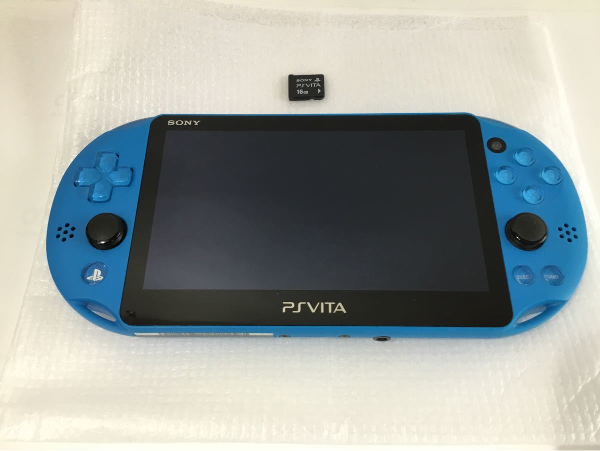 美品　SONY PlayStation Vita PCH-2000 アクアブルー　メモリー16GB