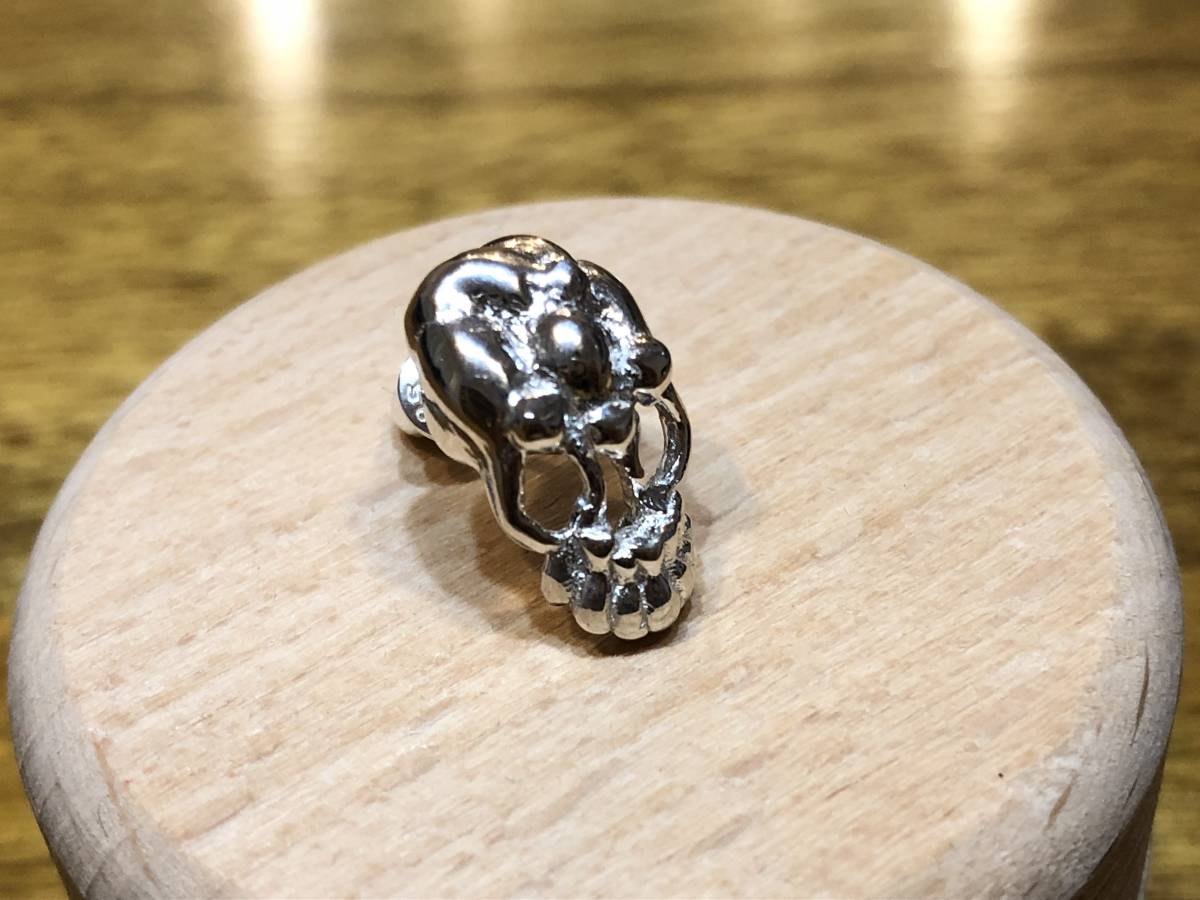 *..CARVEX* handmade . river country . cat skeleton earrings 1 set 2 piece delicate sculpture expert arm guard kote san work 925 silver hand made .. Skull skull free shipping 