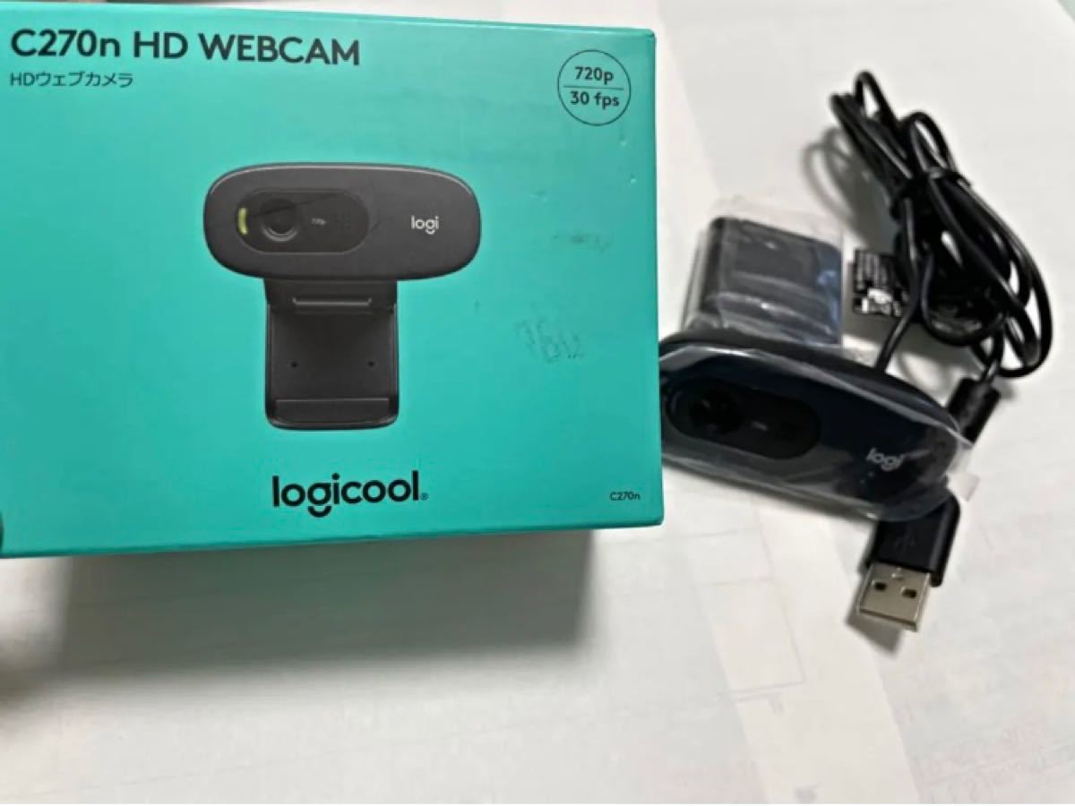 PayPayフリマ｜Logicool C270N ロジクール Webカメラ C270n ブラック HD 720P ストリーミング 小型 ウェブカメラ