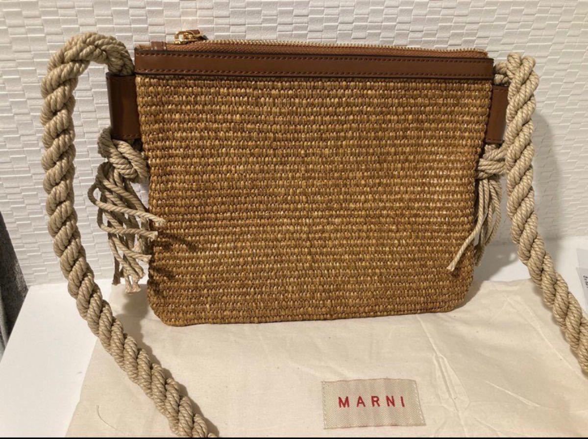 マルニ MARNI カゴバッグ ショルダーバッグ フリンジ レザー 新品 未