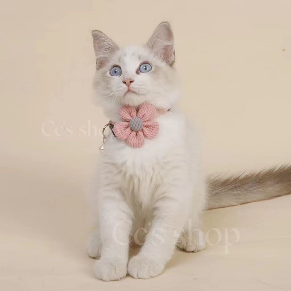 猫首輪 犬首輪 太陽花 ペットネックレス 鈴付き 可愛い首飾り お花首輪 ピンク