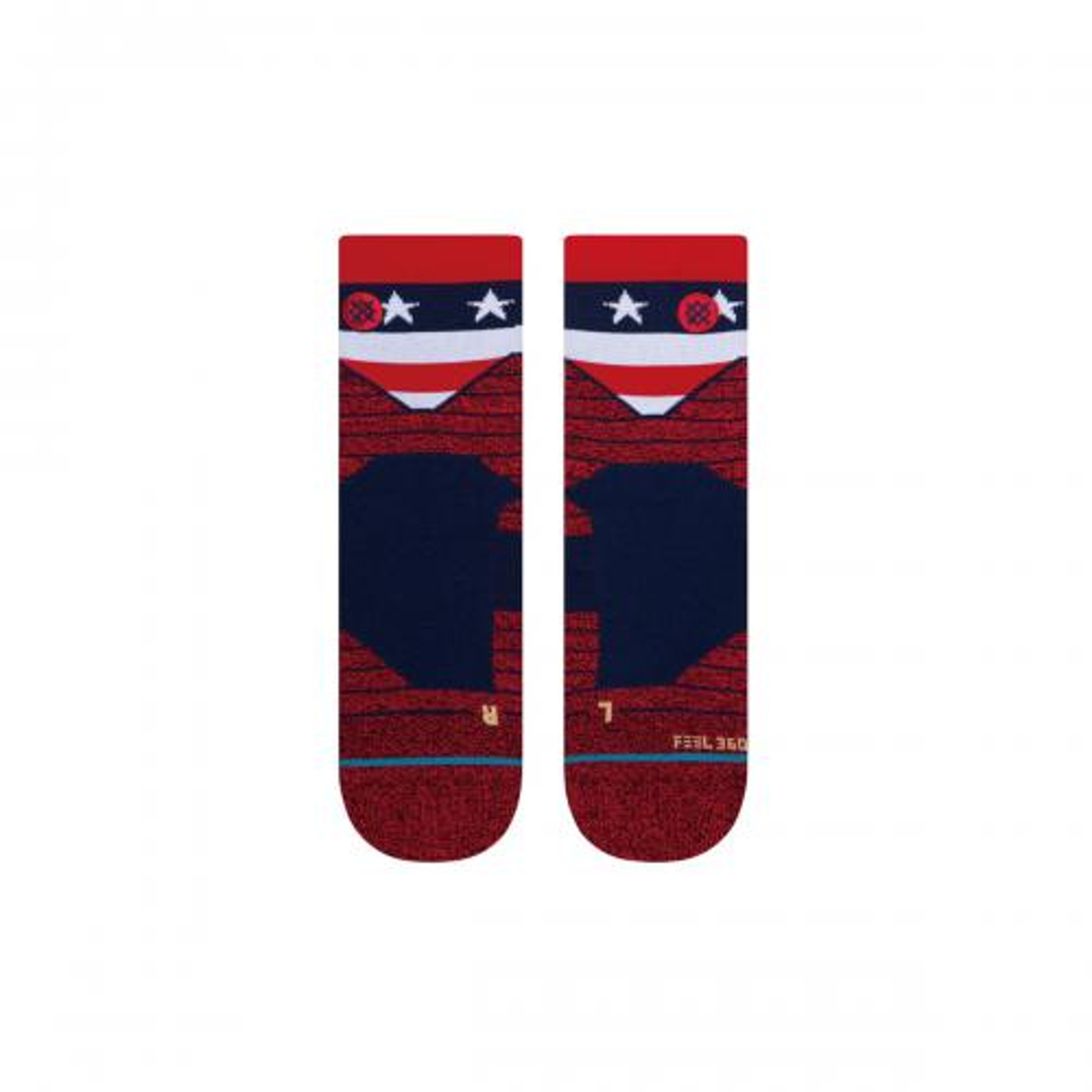 STANCE AMERICAN QTR サイズL RED FEEL360 インフィニット クォーター スポーツ ソックス 靴下 アメリカ 赤