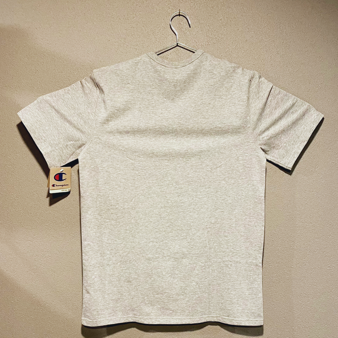 【並行輸入品】Champion ショートスリーブTシャツ サイズL HERITAGE TEE METRIC LOGO グレー OXFORD GRAY 灰色 半袖