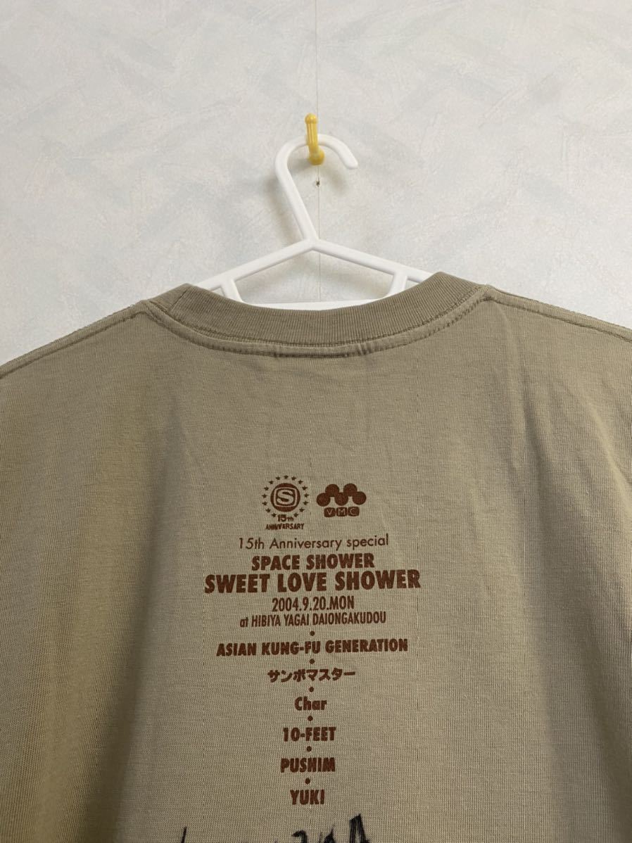 未使用品 SWEET LOVE SHOWER 2004.9.20.MON 10-FEET メンバー直筆サイン入りTシャツ サイズM TAKUMA NAOKI KOUICHI スペースシャワーTV_画像4