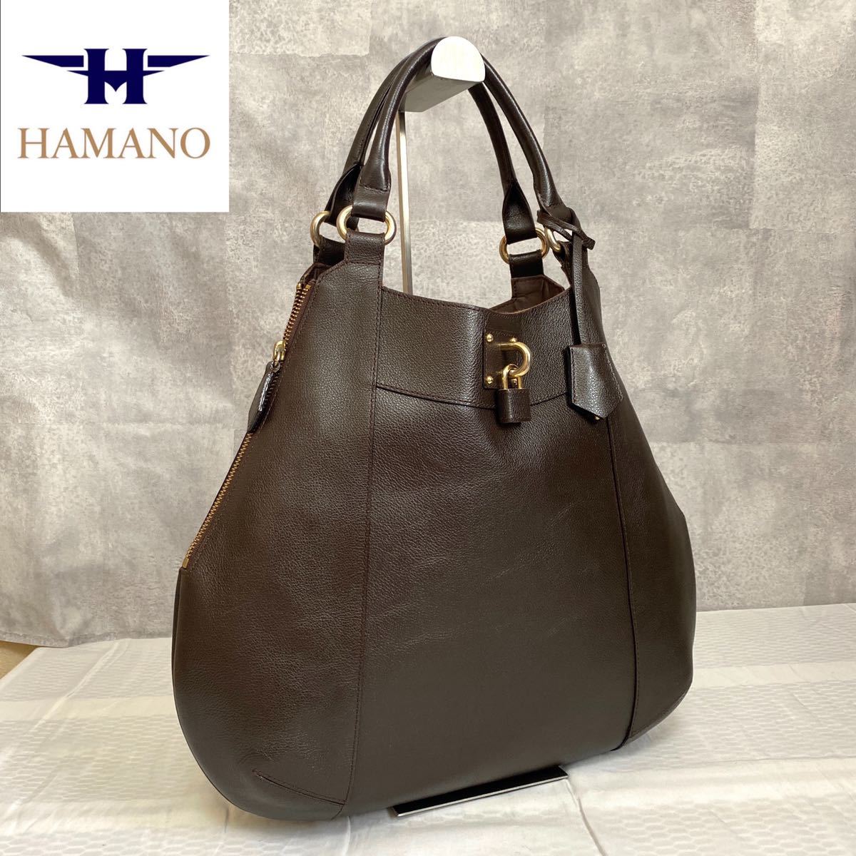 定価49,350円 HAMANO ハマノ 濱野皮革工藝 皇室御用達 ダークブラウン