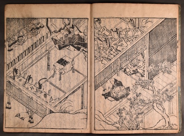 保元・平治物語 1冊欠の5冊 戦史 絵本 文学 江戸初期 和本 古 保元・平治物語 1冊欠の5冊 戦史 絵本 文学 江戸初期 和本 古