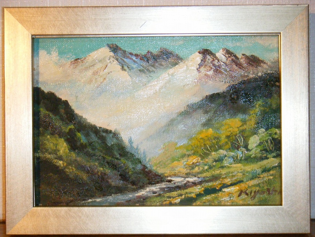 真作】☆絵画☆村岡清 油彩SM 穂高連峰☆G108 www.thesciencebasement.org