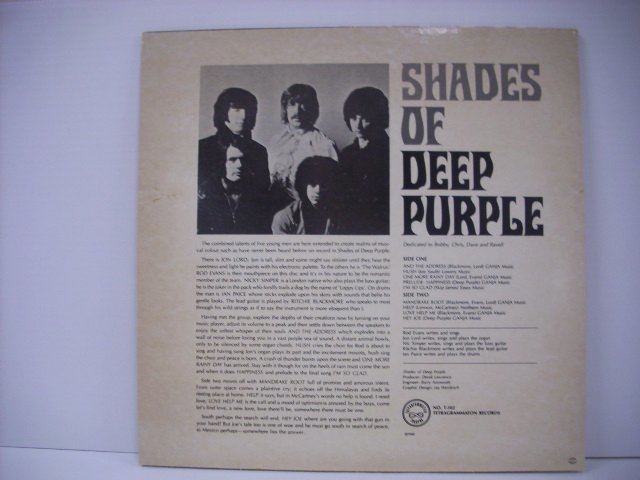 ■LP DEEP PURPLE / SHADES OF DEEP PURPLE ディープ・パープル ハッシュ ファーストアルバム 1968年作品 ◇r40607の画像2