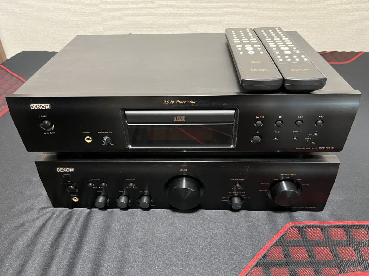 DENONプリメインアンプ pma-390aeとcdプレイヤーdcd-755ae-