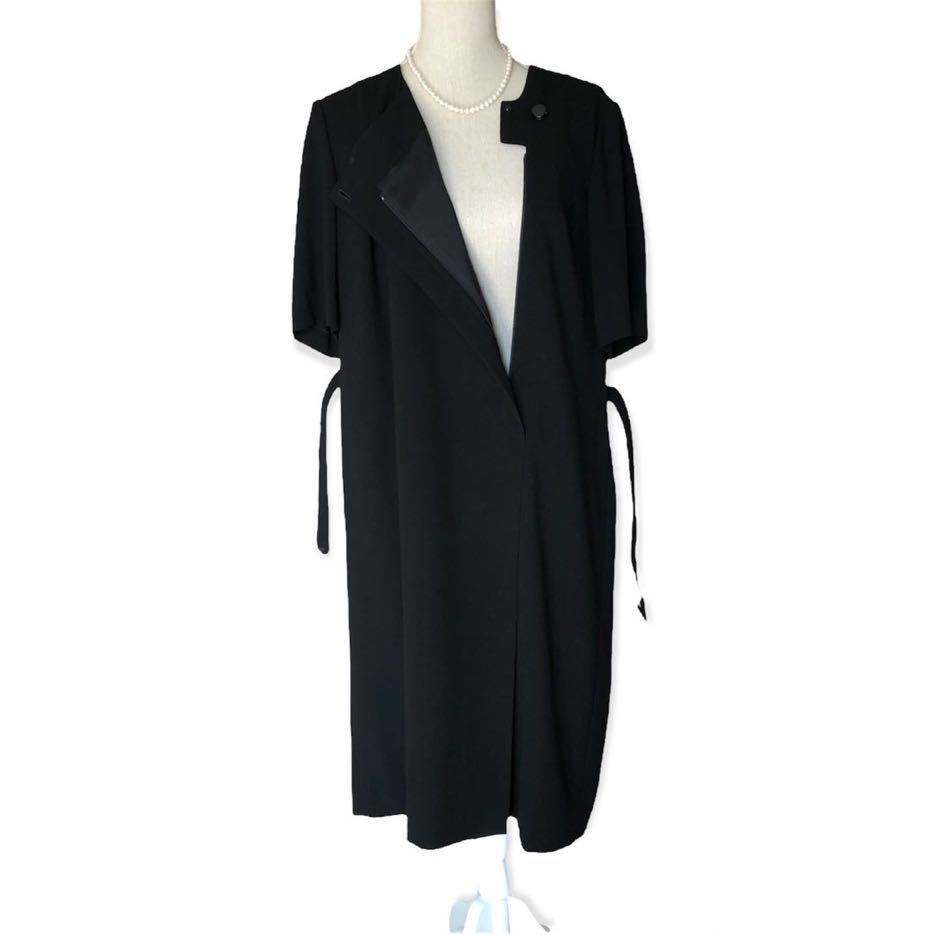 SHOWA DRESS 昭和ドレス 前開きブラックフォーマル ワンピース 礼服 喪服 19号 4XL 5Lサイズ セレモニー ゆったりシルエット  大きいサイズ