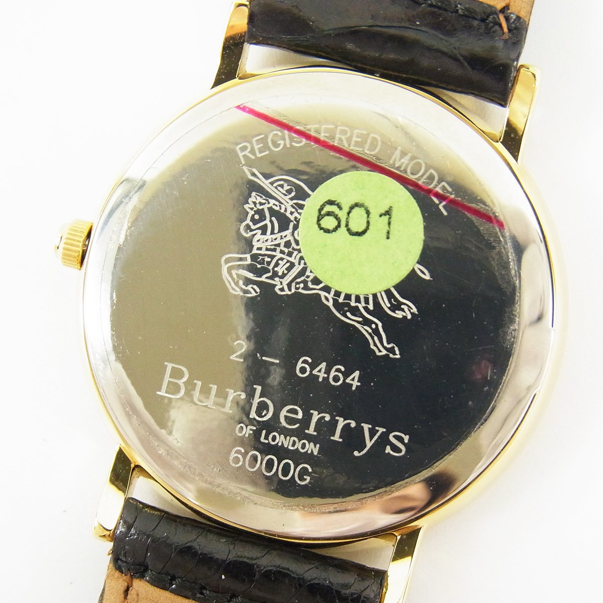 バーバリー クォーツ 6000G ゴールド×ブラック メンズ 腕時計 稼動品 BURBERRY ■_画像4