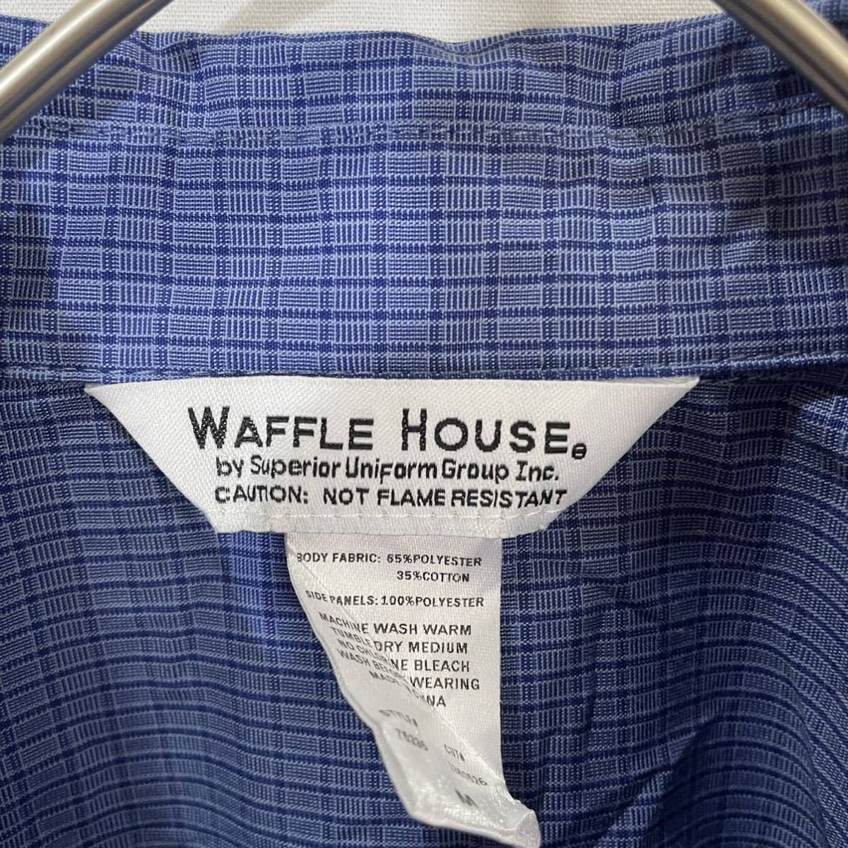 WAFFLE HOUSE 半袖　プルオーバーシャツ　古着　Mサイズ　ワークシャツ　企業ロゴ_画像5