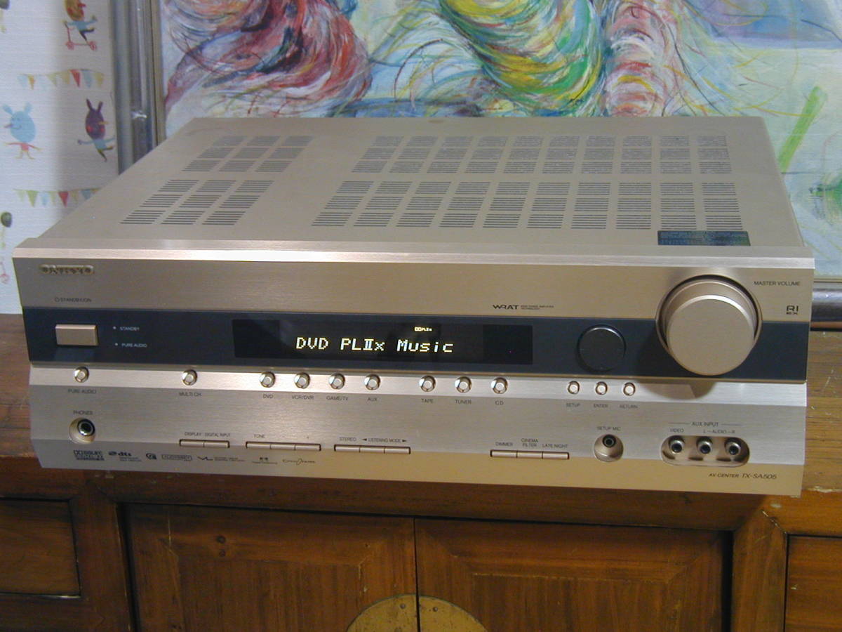 **ONKYO Onkyo TX-SA505 AV amplifier at that time price 5 ten thousand 400 jpy operation excellent..**