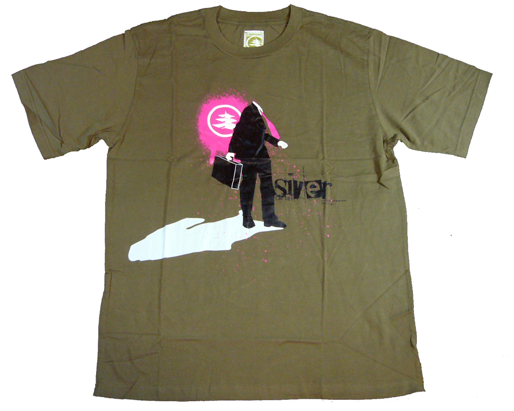 SIVER CARTEL サイバーカーテル 半袖Tシャツ カットソー CORPORATE T-SHIRT スキー カーキ Mサイズ(USサイズ) 新品_画像1