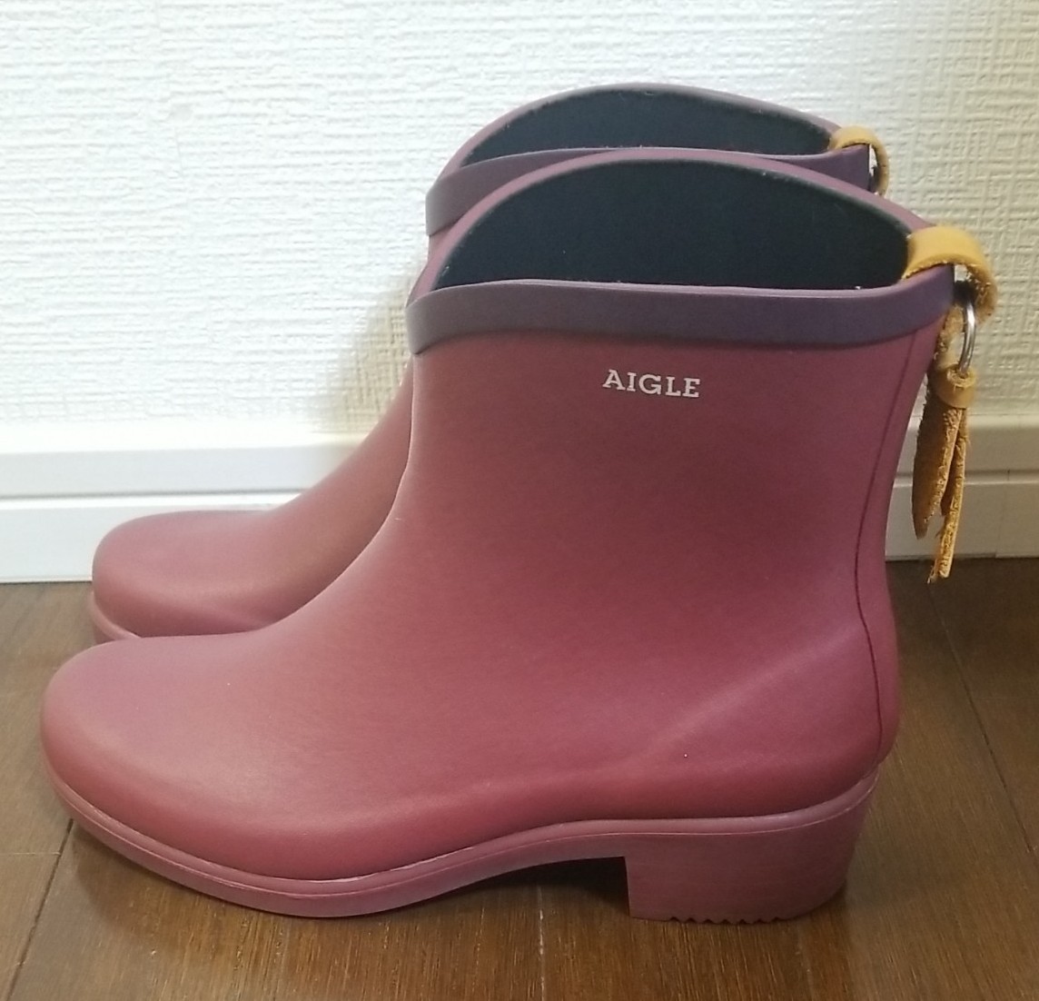 AIGLE エーグル レインブーツ レディース 長靴 ショート丈 アンクル丈 ショートブーツ サイズ39