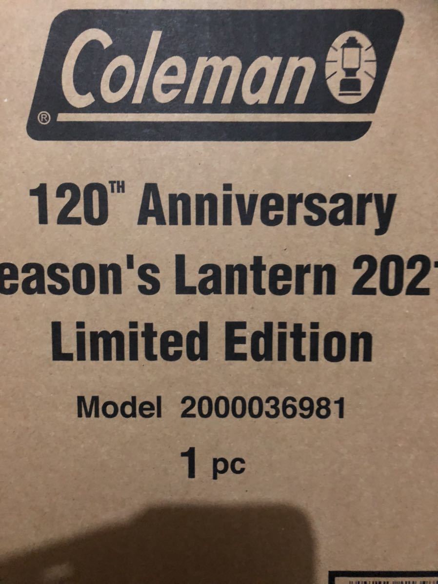 新品未開封 輸送箱未開封 コールマン Coleman ランタン 120thアニバーサリー シーズンズ 2021 レッド 120周年 anniversary 国内正規品