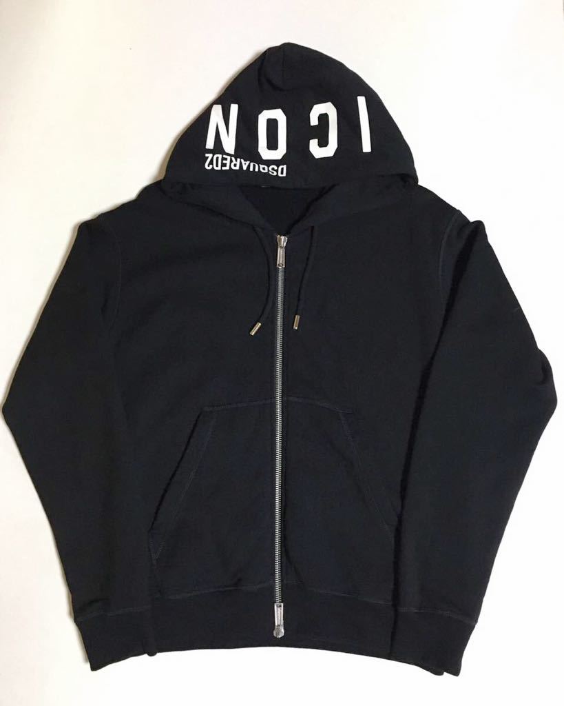 Dsquared2 ICON Zip Hoodie XL Black ディースクエアード アイコン