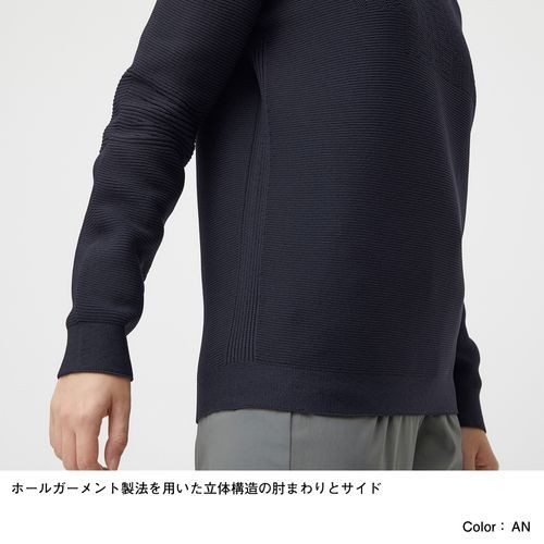 新品 M 紺 THE NORTH FACE ノースフェイス グローブフィットフーディ Globefit Hoodie ニット ホールガーメント NT12097 カットソー 49_画像4