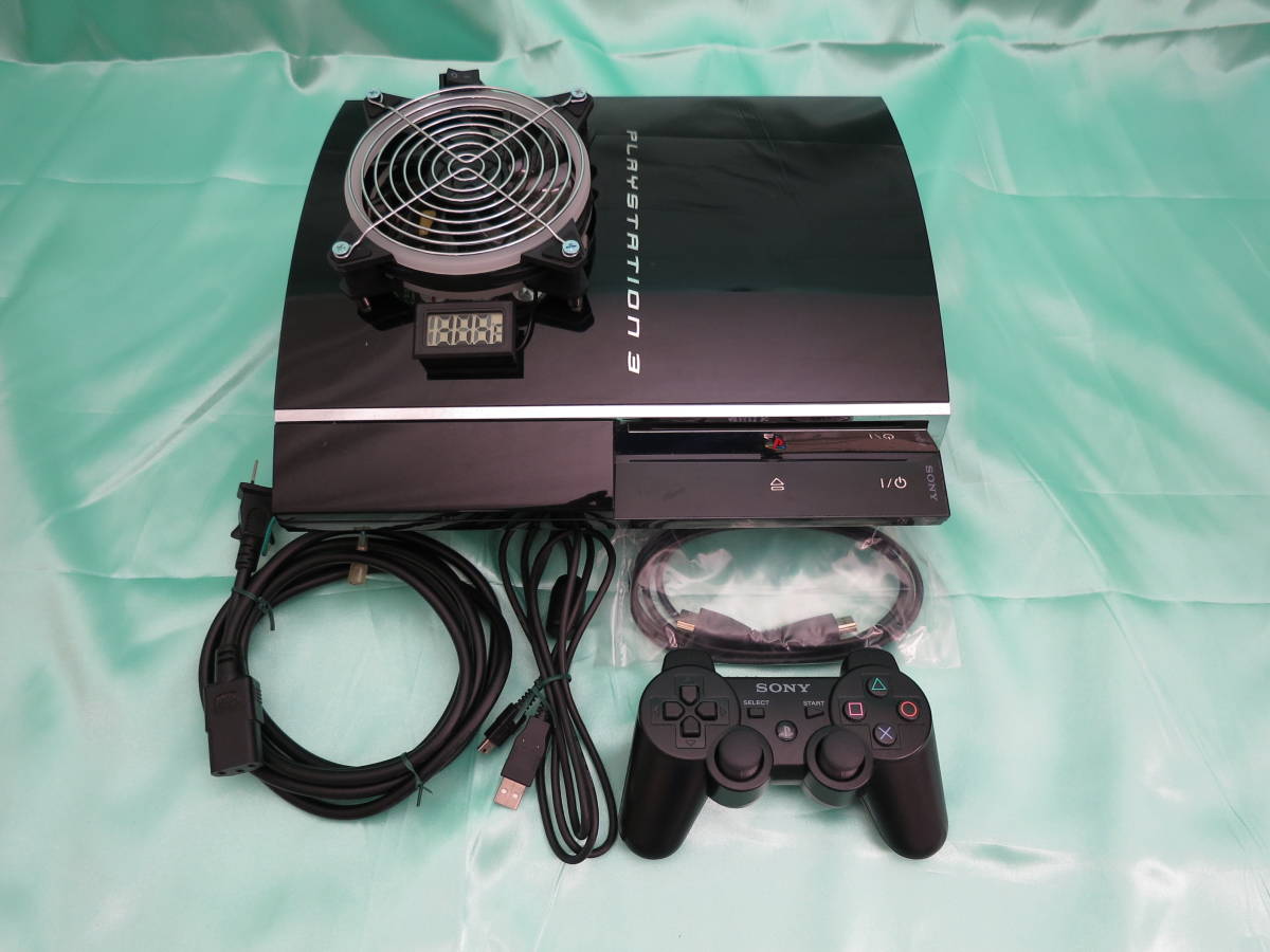 『保証30日付』【完全ＯＨ済み品】320GHD【12cmファン搭載 カスタム】PS3 本体 初期型 CECH-A00 〉PS2モデルセット