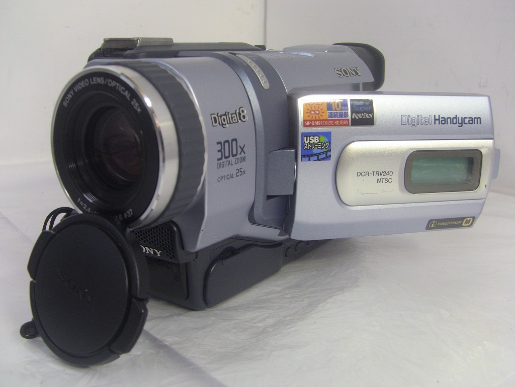 【送料無料・動作確認済み】8 8mmテープ再生できます！SONY Digital8ビデオカメラ DCR-TRV240 ☆ダビングにご使用ください！☆/0740の画像6