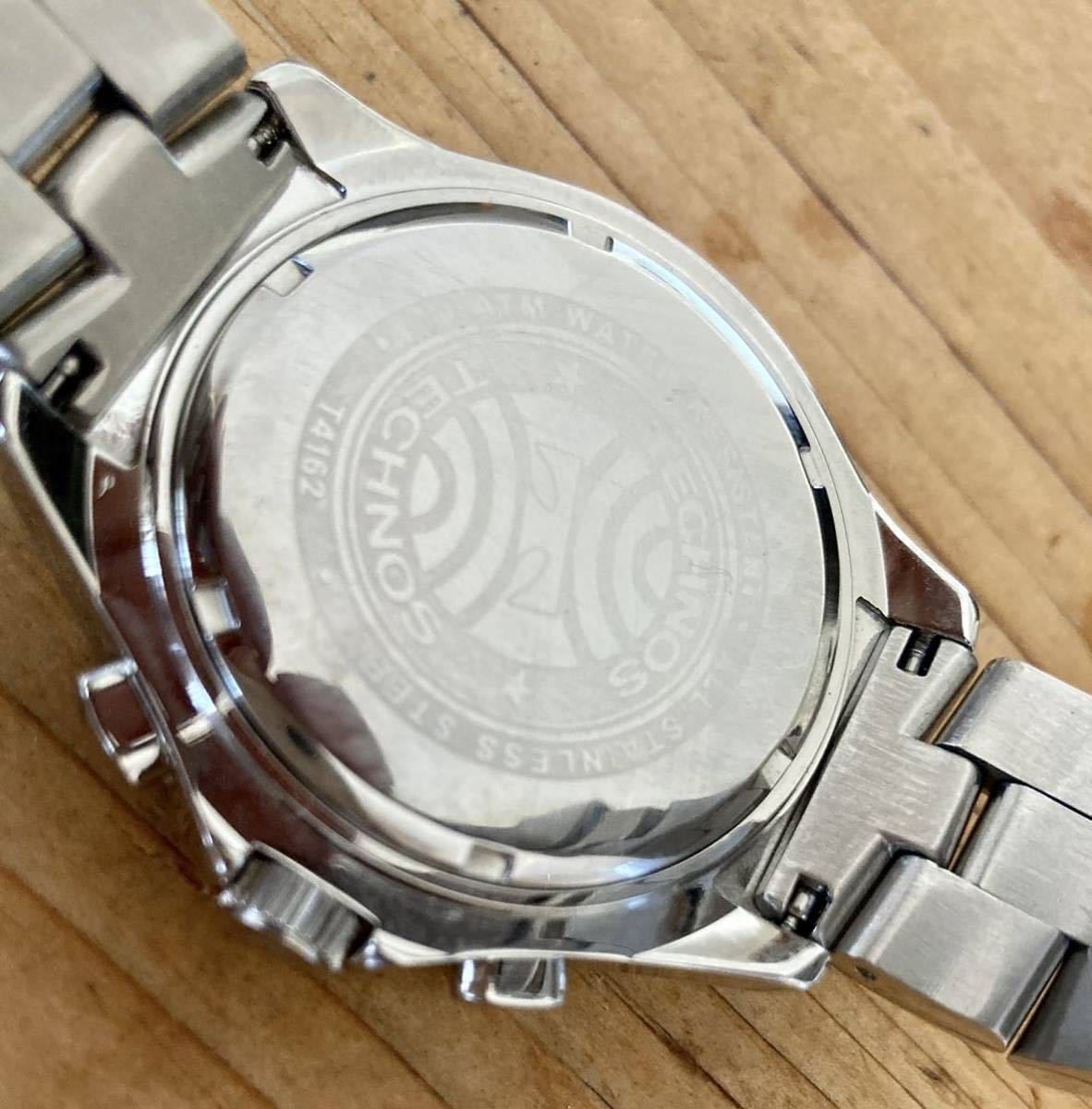 7480円 新しい季節 TECHNOS メンズ 腕時計 パイロットクロノグラフ