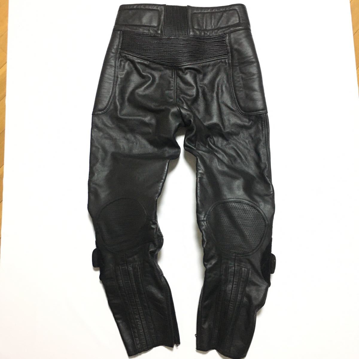 ROOKIE LEATHERS 4L本革レザーライディングパンツ 膝パット付き ROOKIE LEATHERS 4L本革レザーライディングパンツ 膝パット付き