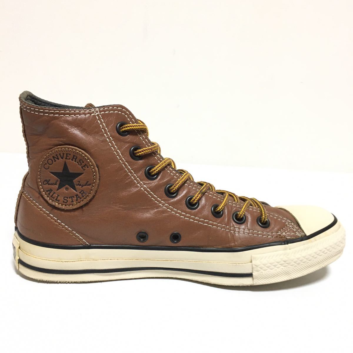 CONVERSE 希少ブラウン25 5cm 本革レザースニーカー茶コンバース CONVERSE 希少ブラウン25 5cm 本革レザースニーカー茶コンバース