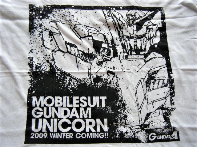 月刊ガンダムエース　機動戦士ガンダム UC　アニメ化決定記念 オリジナル UC　Tシャツ　白系　MOBILESUIT GANDAM UNICORN 綿100％_画像2