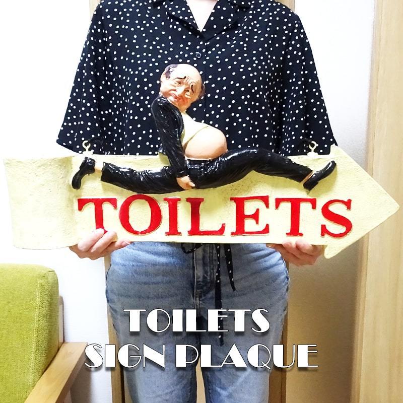 看板 プレート サインプラッケ TOILETS トイレ 両面 可愛い 玄関飾り ビンテージ お店 カフェ お洒落 かわいい アメリカン 雑貨 インテリア_画像1