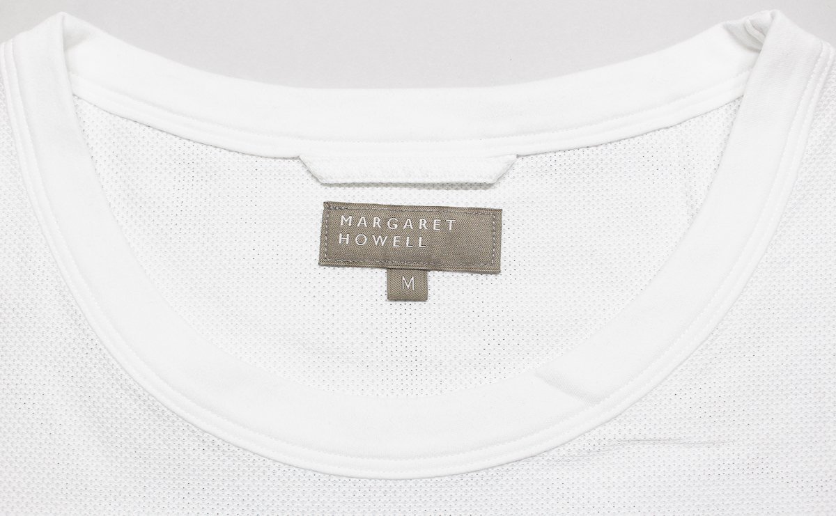 MARGARET HOWELL (マーガレットハウエル) クルーネック メッシュTシャツ #579-8150033 美品 ホワイト size M_画像5