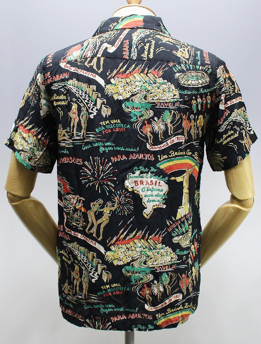 輝い 美品 レーヨンアロハシャツ ブラジル柄 / SHIRT ALOHA BRASIL