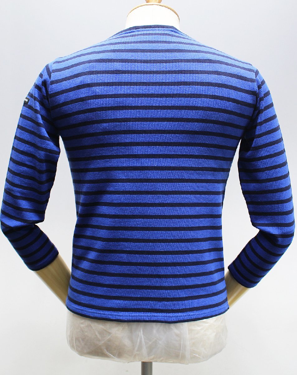 SAINT JAMES (セントジェームス) ボーダーカットソー 美品 ブルー × ネイビー size T1 / 長袖Tシャツ / ロンT_画像3