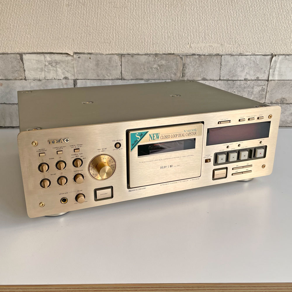 ティアック TEAC V-6030S カセットデッキ オーディオ リモコン付き