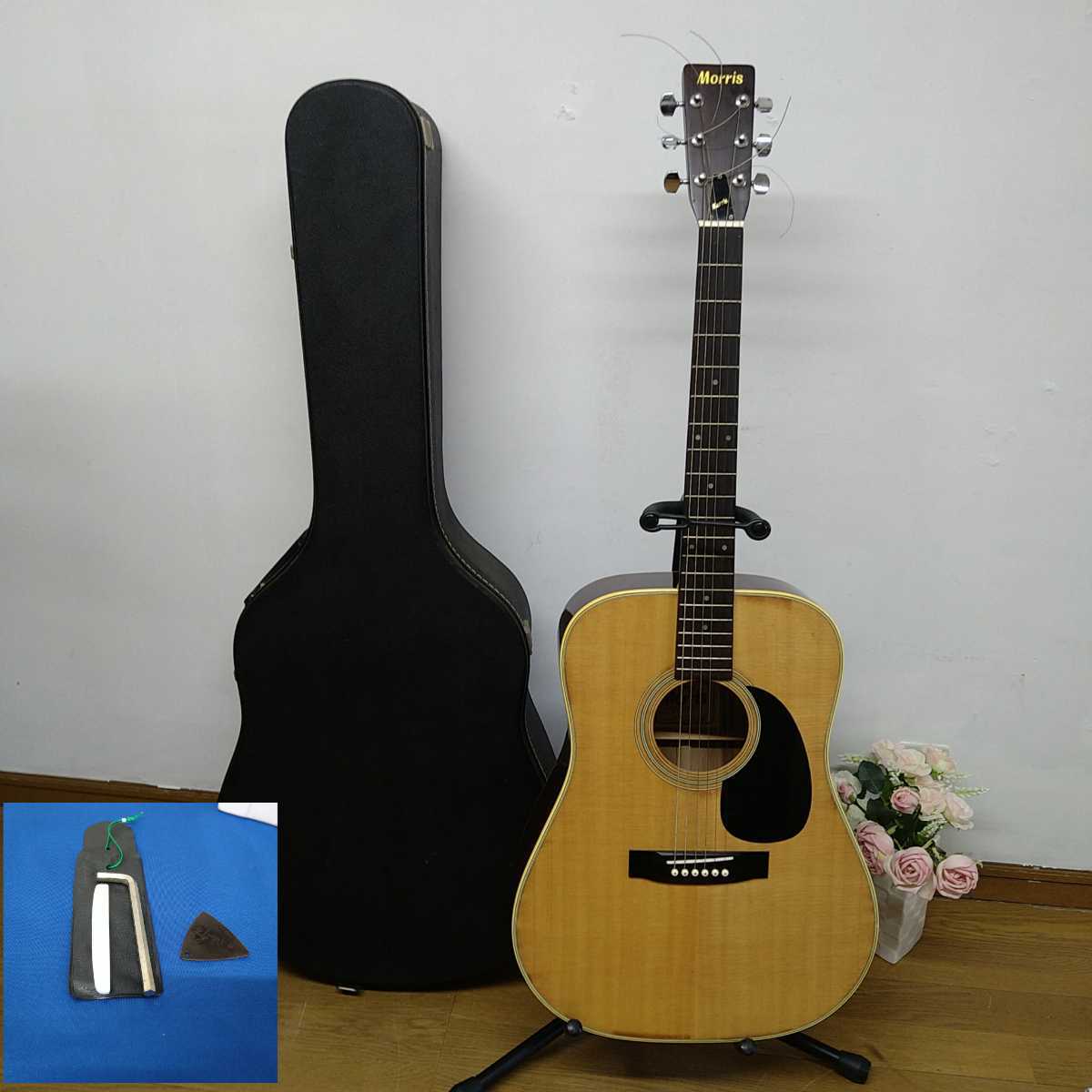 Morris アコースティックギター W18ハードケース ブリッジ ピック付 simcouae.com