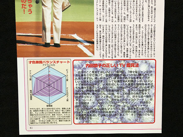 切り抜き 2P□千野志麻・内田恭子/女子アナ/若い頃 J21 item 切り抜き 2P□千野志麻・内田恭子/女子アナ/若い頃 J21 item