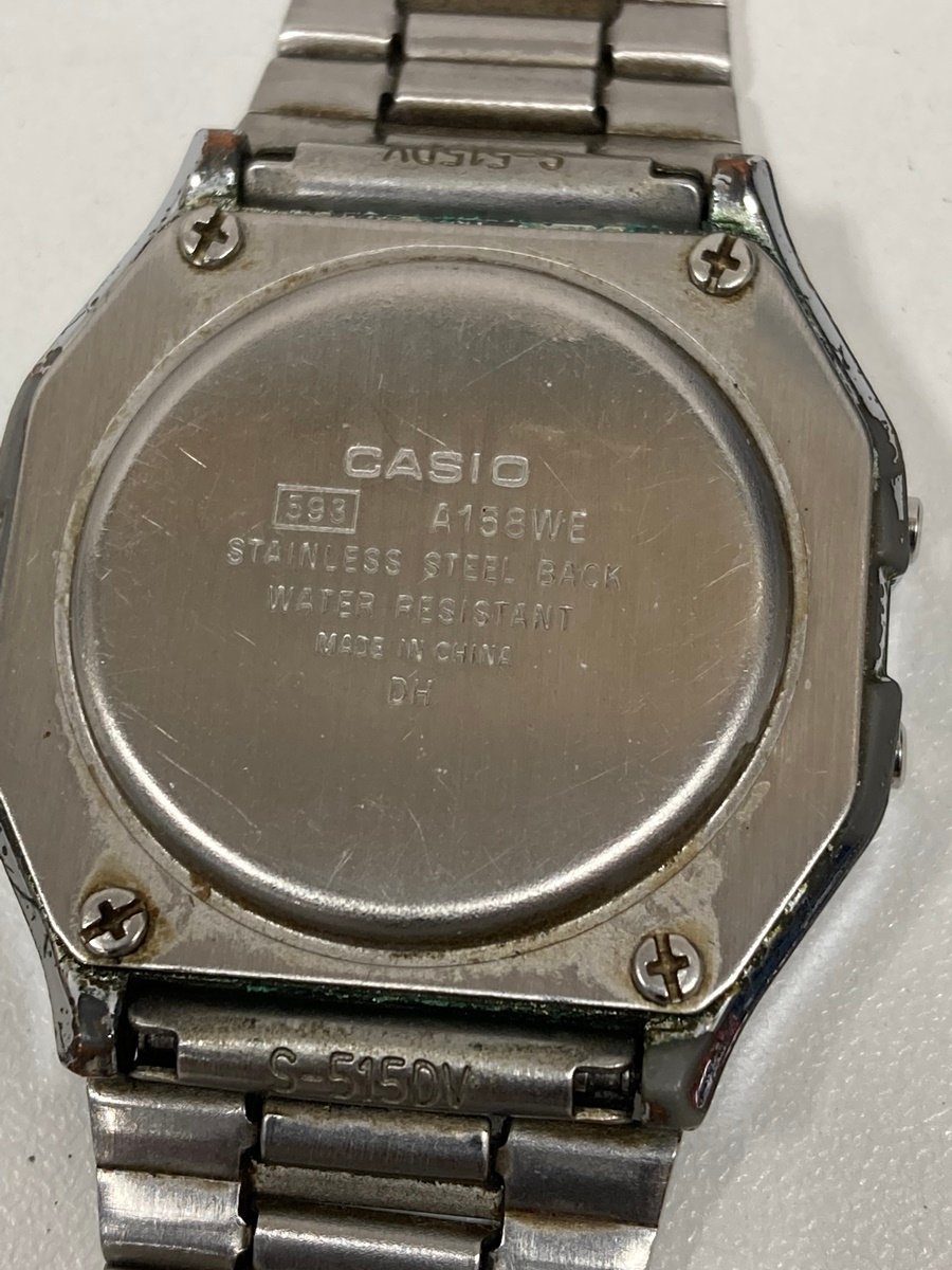 【中古品】CASIO　チープカシオ　腕時計　A158WE　デジタル　稼働品　レトロ　_画像6