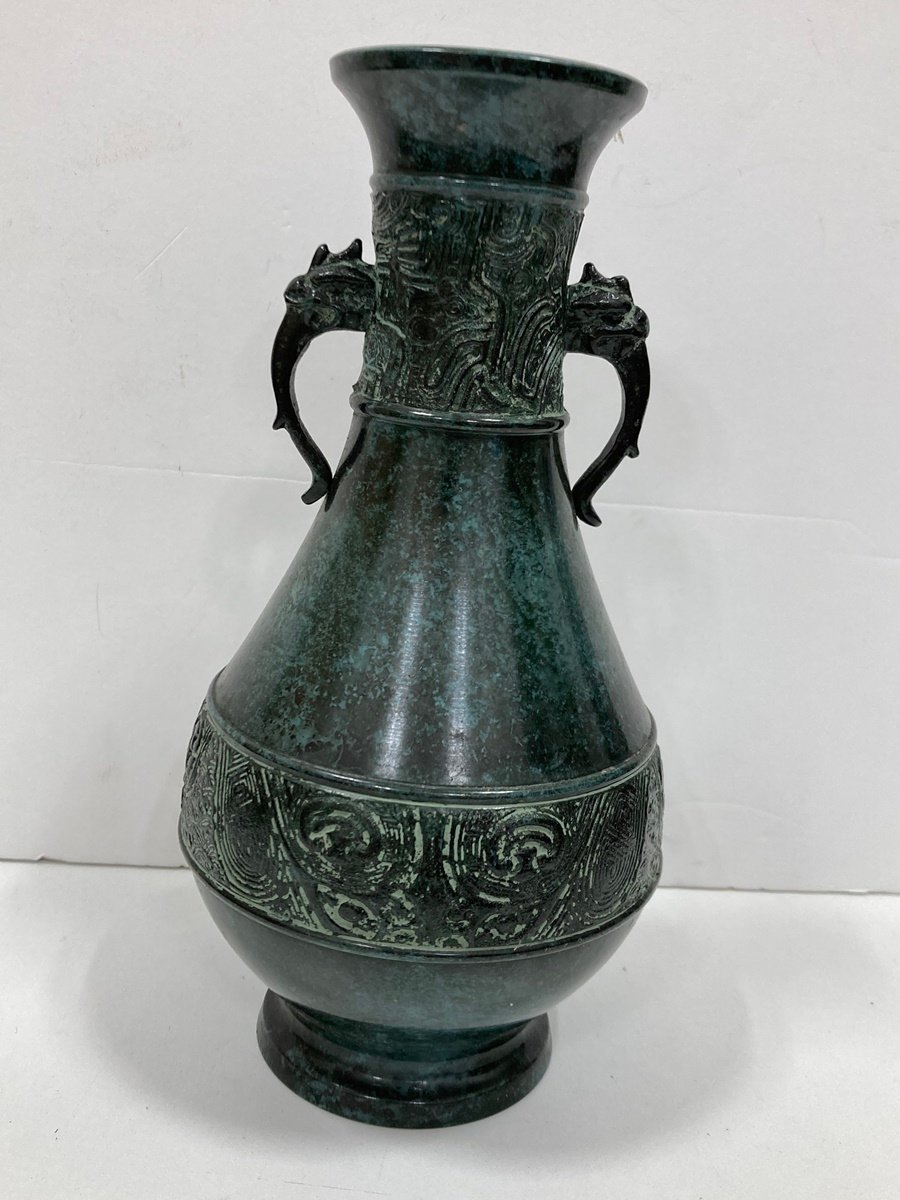 17000円 高岡銅器 鯉 コイ 花瓶 一輪挿し 彫刻/オブジェクト tobacco