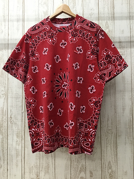 128AH Supreme Small box Tee Red Bandana シュプリーム バンダナ スモールボックス Tシャツ【中古】_画像1