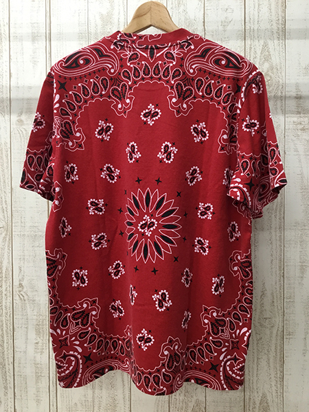 128AH Supreme Small box Tee Red Bandana シュプリーム バンダナ スモールボックス Tシャツ【中古】_画像2